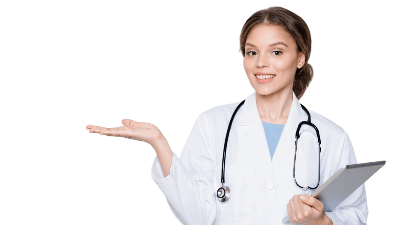 Médecin avec tablette — MedReport Vocal, comptes-rendus vocaux par l'IA